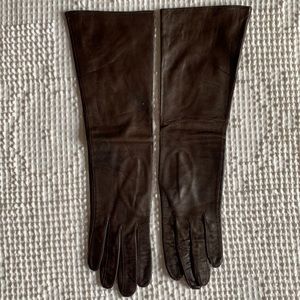 Vintage Leather silk lined gloves